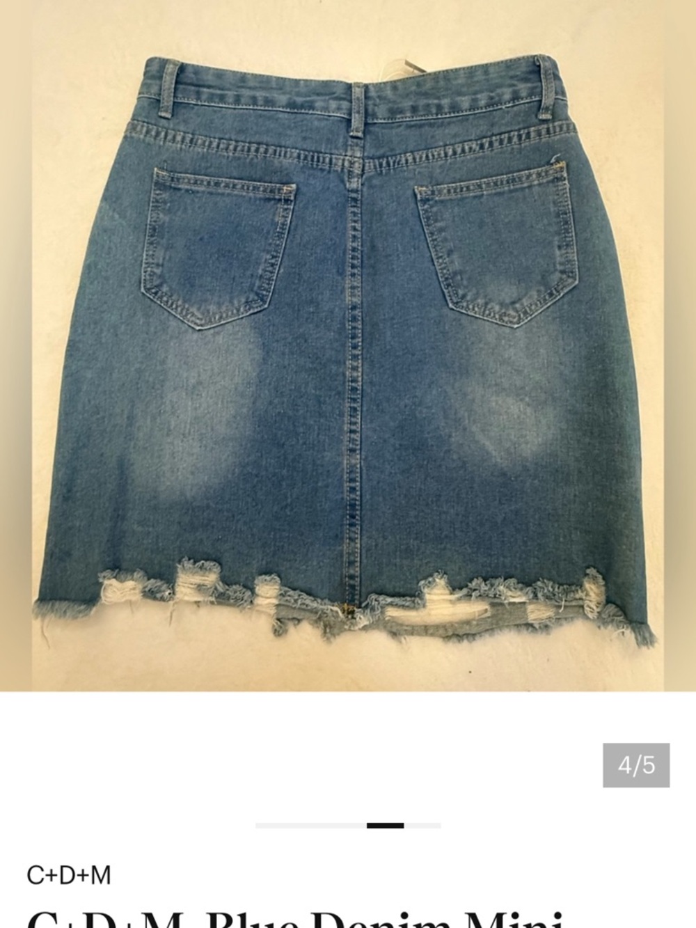 WHOLE OUTFIT SIZE LARGE. Love tree Women's Ribbed Pink crop and NEW denim skirt. - Picture 7 of 10